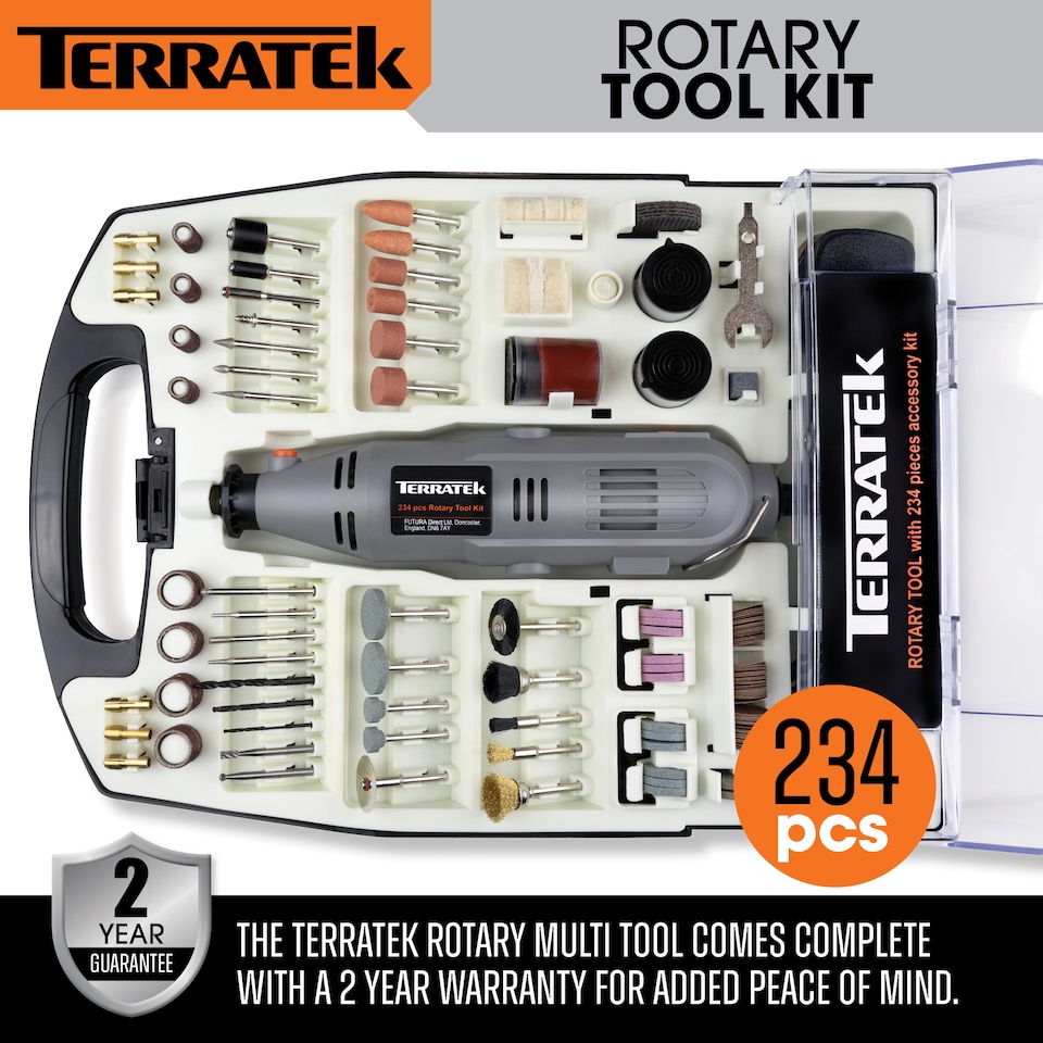 image 1 of Terratek Rotary Multi Tool 234pcs with Carry Case