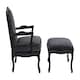 image 4 of Interiors By Premier Modern Grey Velvet Chair And Footstool, Comfortable Chair And Footstool Set, Velvet Upholstered Chair