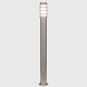 image 2 of ValueLights Wharf Pair Silver 1m Outdoor Bollard Lights and Warm White Bulb