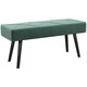 image 1 of HOMCOM End of Bed Bench with X-Shape Design and Steel Legs, Upholstered Hallway Bench for Bedroom, Green
