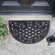 image 2 of Nicoman Victorian Style Halfmoon Rubber Outdoor Door Mat Grey 75 x 44cm | Grey | Open Back (For Outdoors)