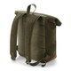 image 2 of Quadra Heritage Leather Accents Backpack - Olive Green - One Size