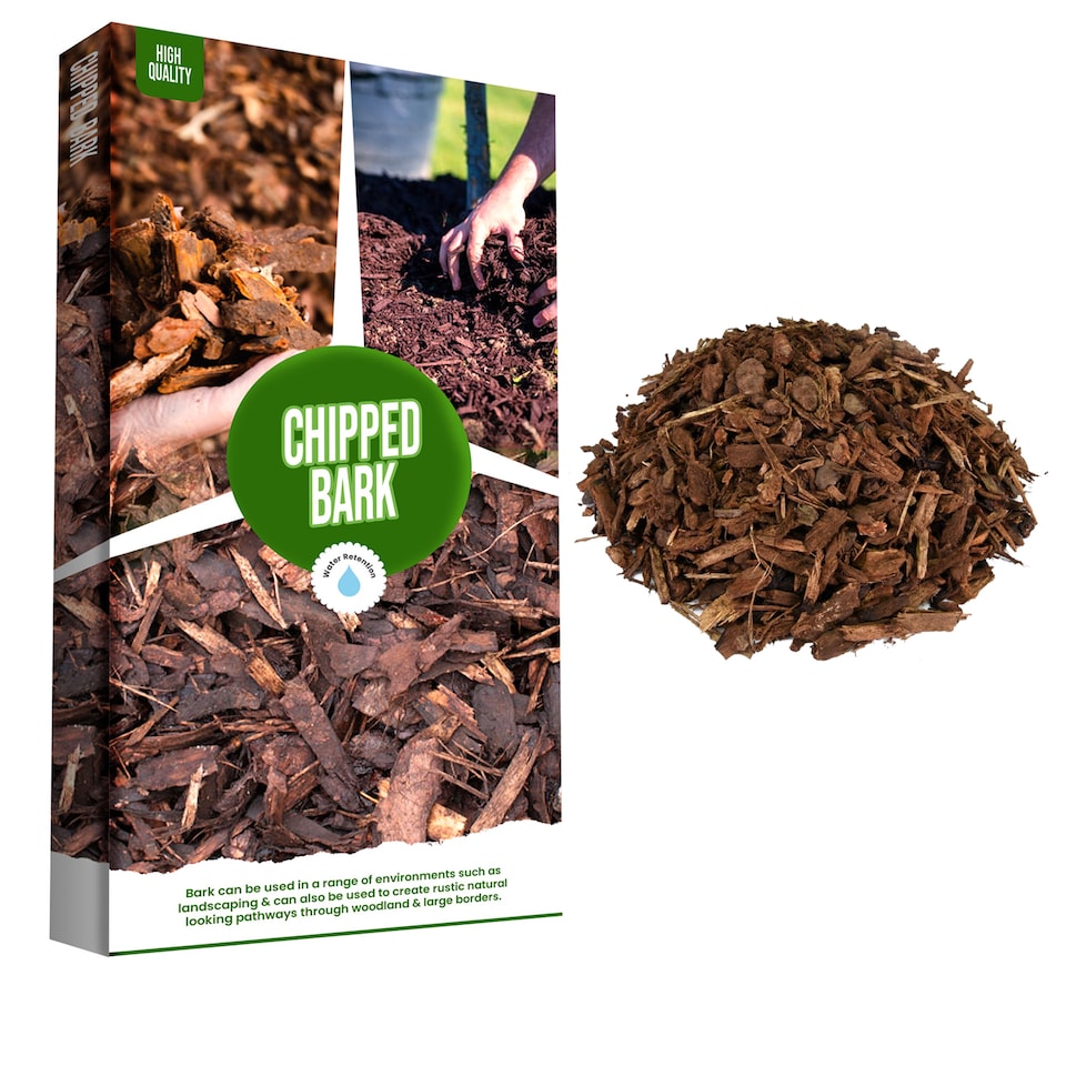 image 1 of 50L Wooden Chipped Bark For Creating Paths, Landscapes & Decorative Gardens
