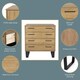 image 2 of Texas 4 Drawer Chest of Drawers - Industrial Style Pine Bedroom Storage Cabinet with Metal Legs | Brown | Brown | 1