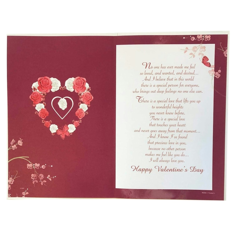 image 1 of I Love you More than Ever Sentimental Verse Rose Heart Valentine's Day Card