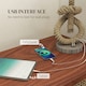 image 5 of HOMCOM LED Nautical Table Lamp with USB Charging Port for Bedroom Living Room