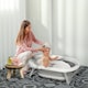 image 1 of HOMCOM Foldable Baby Bath Tub Ergonomic with Temperature-Induced Water Plug