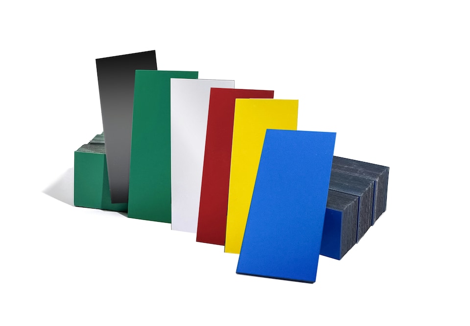 image 1 of Pack of 75 Red Magnetic Strip Name Tag Labels