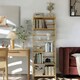 image 5 of 6 Tier Wooden Storage Rack With Adjustable Shelves Natural Brown Brown | One Size