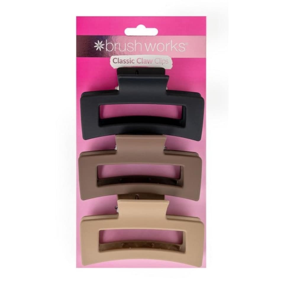 image 1 of Brushworks Classic Claw Clips - 3 Pack