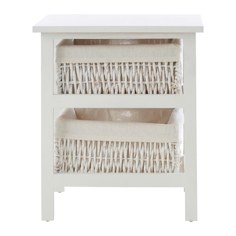 image 1 of White 2 Maize Baskets Storage Unit White