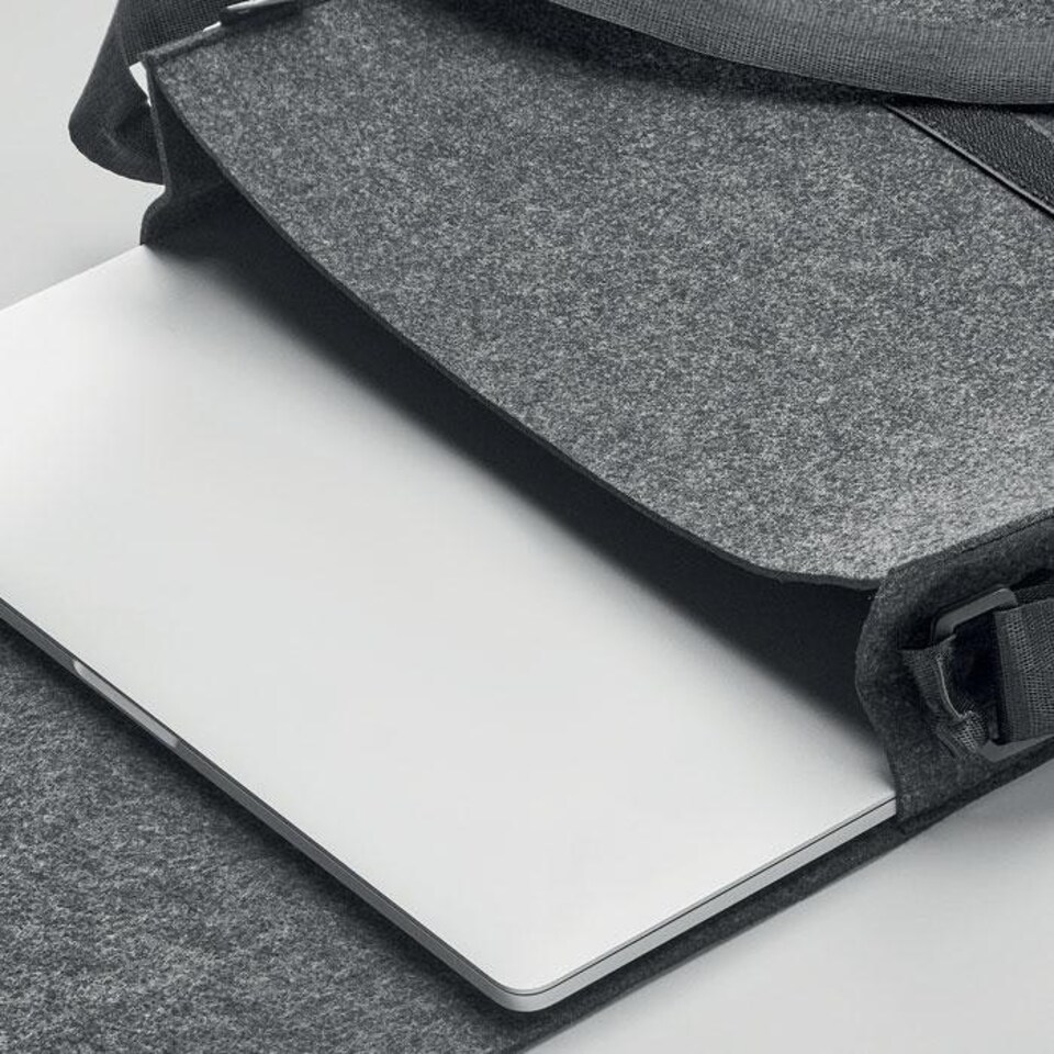 image 1 of MidOcean Baglo RPET Felt Laptop Bag - Stone Grey - One Size Grey
