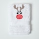 image 3 of Homescapes Reindeer Embroidered 100% Cotton Small Christmas Towel