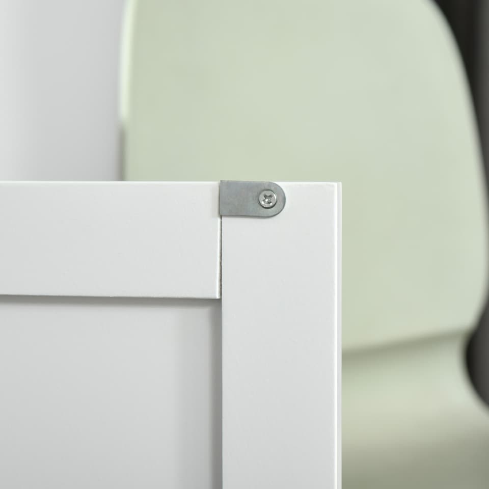 image 1 of HOMCOM Kitchen Island Utility Cart, with 2 Storage Drawers & Cabinets for Dining Room, White