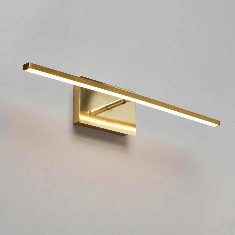 image 1 of BHS Dougie Rechargeable Picture Wall Light | Yellow | Brass | 1