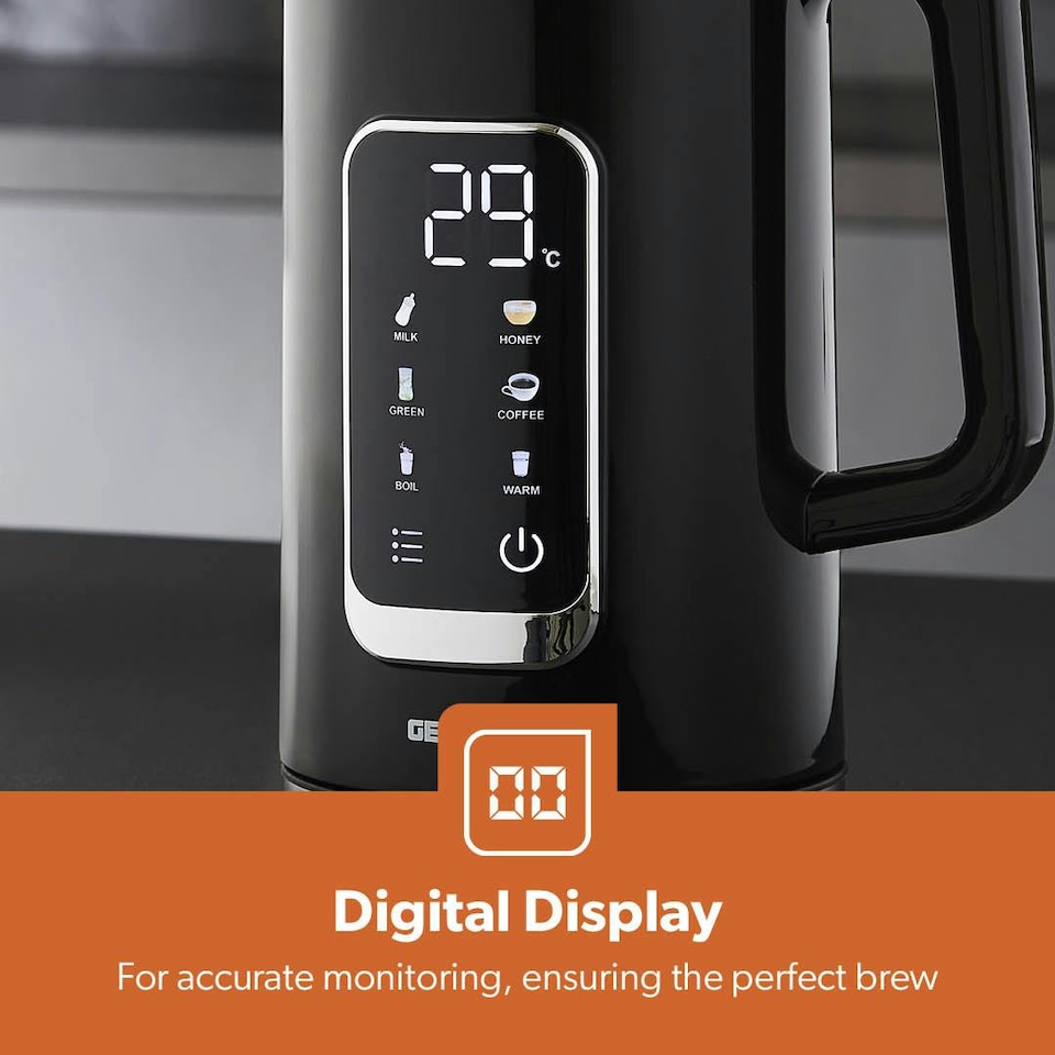 image 1 of GEEPAS 1.7L Digital Electric Kettle, 2200W