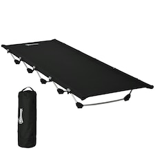 Outsunny Lightweight Camping Cot Portable Compact Sleeping Bed w/ Carry Bag