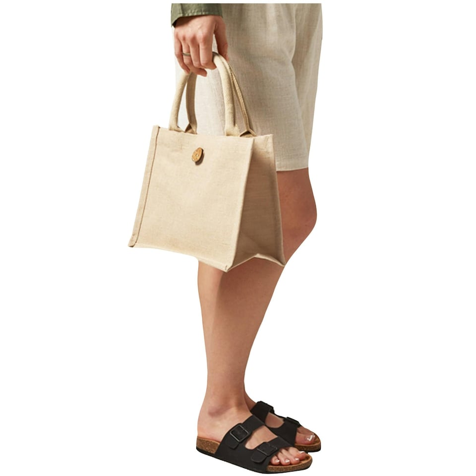 image 1 of Westford Mill Mini Juco Gift Bag - Natural - One Size (UTPC7414) | Multi