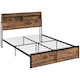 image 1 of HOMCOM 5.2FT King Bed Frame with Storage Headboard and Under Bed Storage