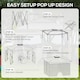 image 4 of Outsunny 3 x 3m Pop Up Gazebo, Doubleroof Garden Tent with Netting and Carry Bag, Party Event Shelter for Outdoor Patio, Cream White