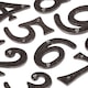 image 2 of Hammer & Tongs Rustic Iron Numeral - Number 4 - H70mm - Black