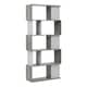 image 1 of Maze Open Bookcase 4 Shelves in Concrete and White