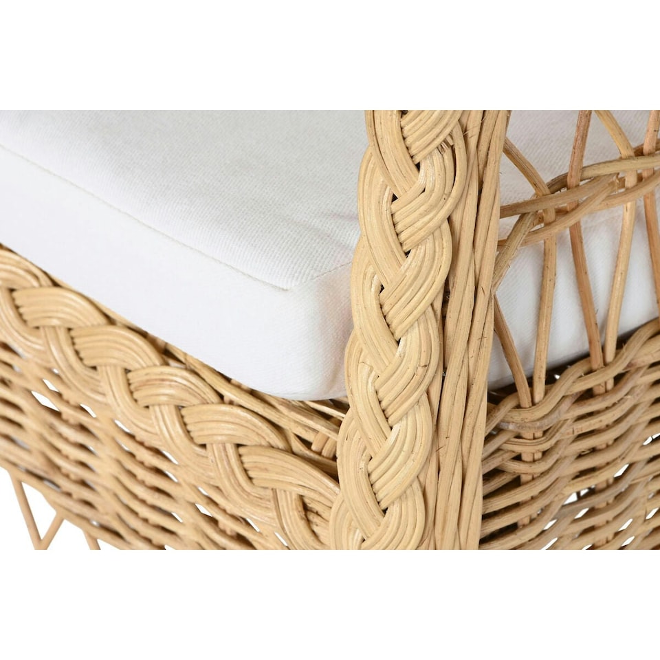 image 1 of Armchair DKD Home Decor White Natural 56 x 63 x 86 cm White
