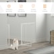 image 5 of PawHut Dog Gate Wide Stair Gate w/ Door Pressure Fit, 75-145W cm, White