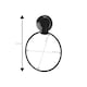 image 5 of Showerdrape Suctionloc Black Suction Wall Mounted Towel Ring with Mounting Disc | Multi | 1