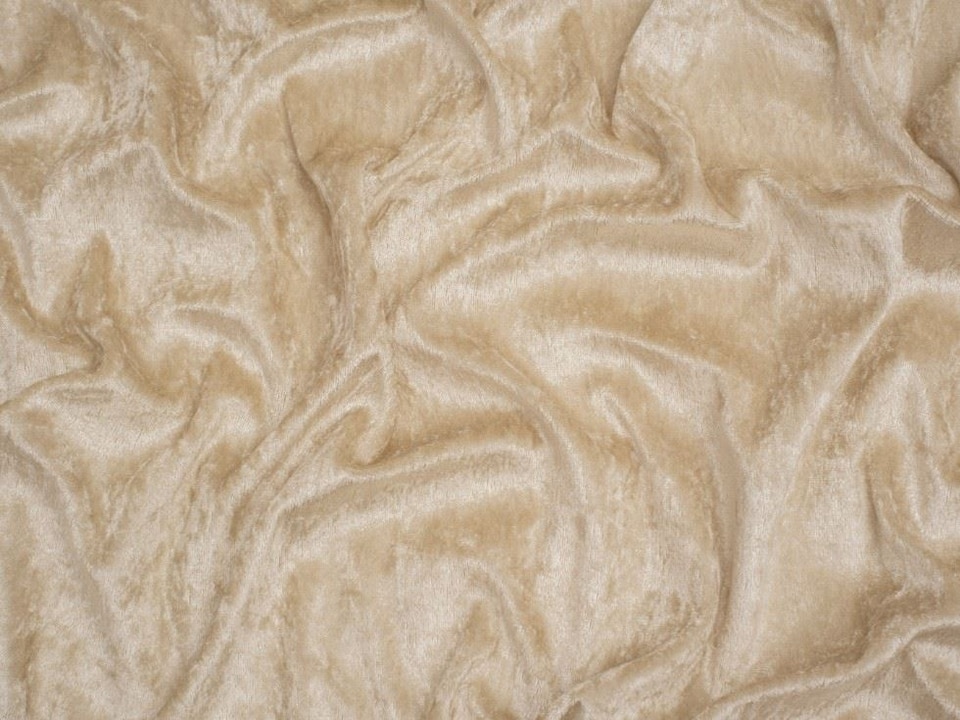 Minerva Core Range Beige Crush Velvet Stretch Knit Fabric for Dressmaking, 150cm / 59" Wide - per metre