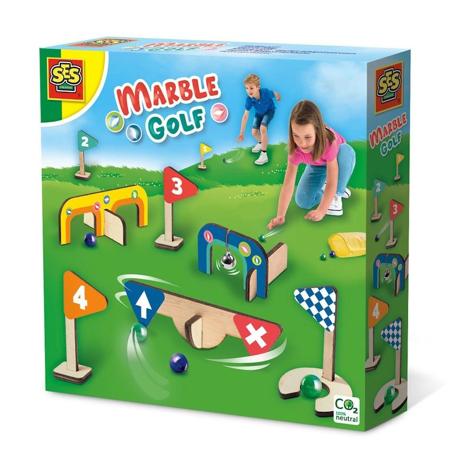 image 1 of SES CREATIVE Wooden Minigolf Course Marble Set