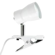 ValueLights Clip-On Spotlight Gloss White Spotlight and GU10 Spotlight LED 5W Cool White 6500K Bulb