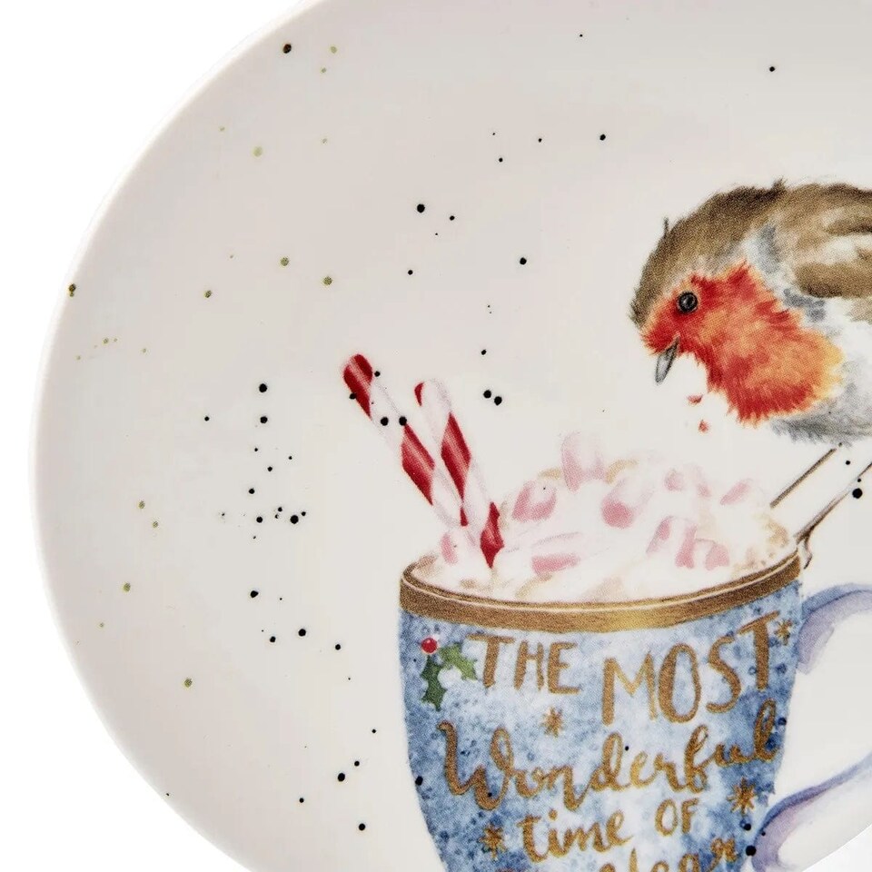 image 1 of Wrendale Designs Set of 2 Fine Bone China Christmas Cake Plates