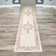 image 1 of KUKOON Silver Grey Red Distressed Traditional Medallion Runner Rug 60cm x 240cm | Grey