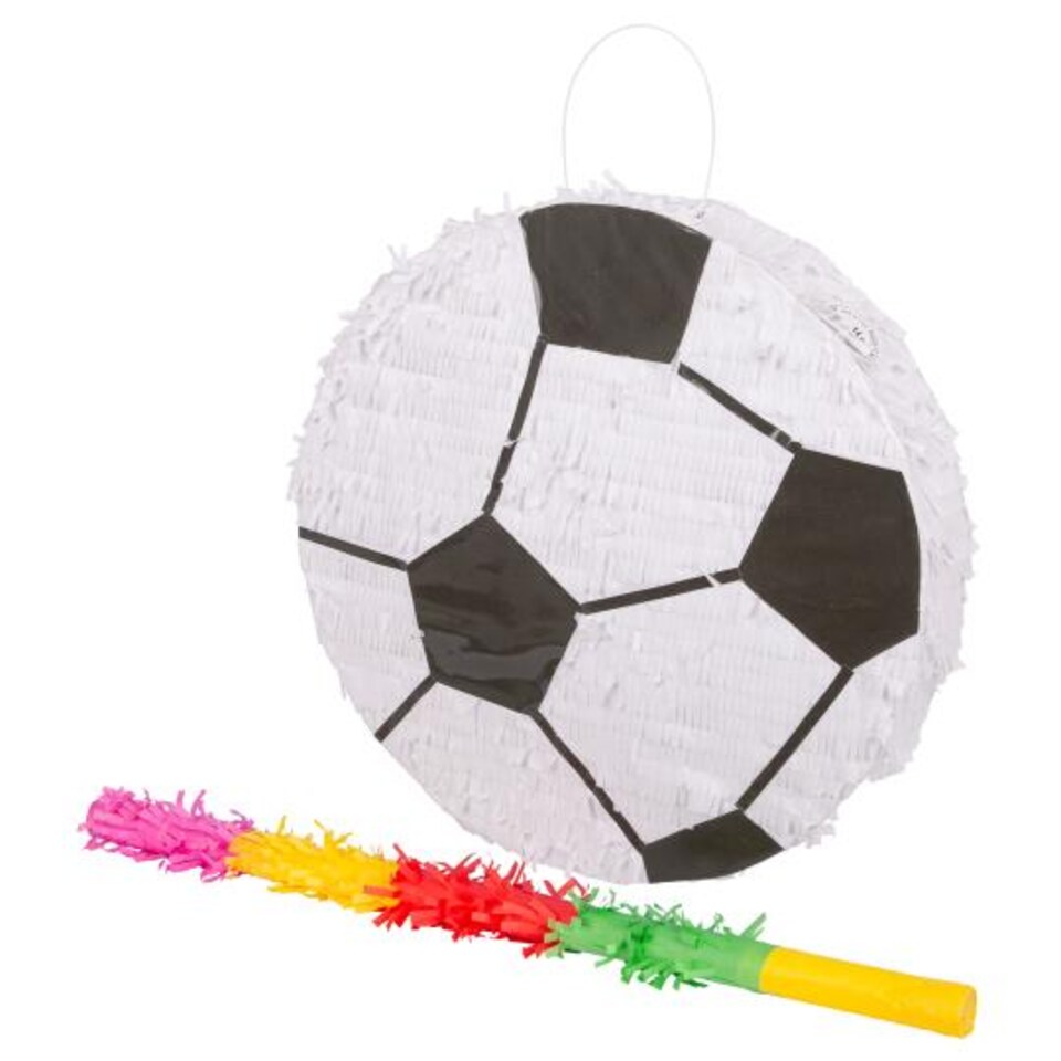 image 1 of Fax Potato 3pc Football Pinata Set with Stick & Blindfold - Multi Stick