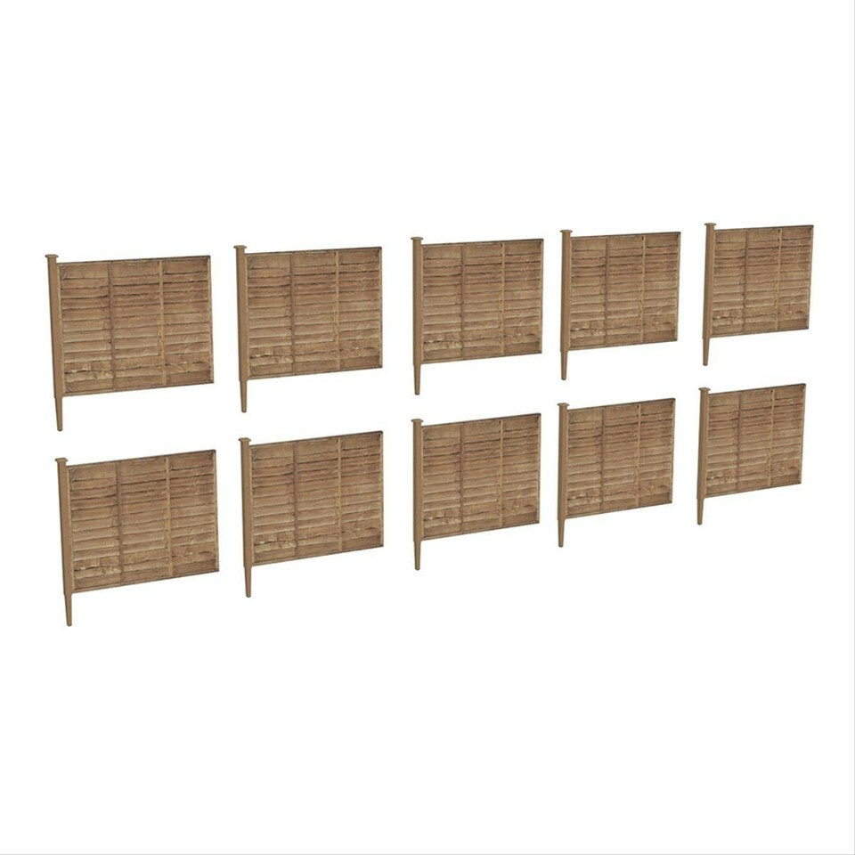 image 1 of Graham Farish Scenecraft 6ft Garden Fencing 10pcs (Pre-Built)