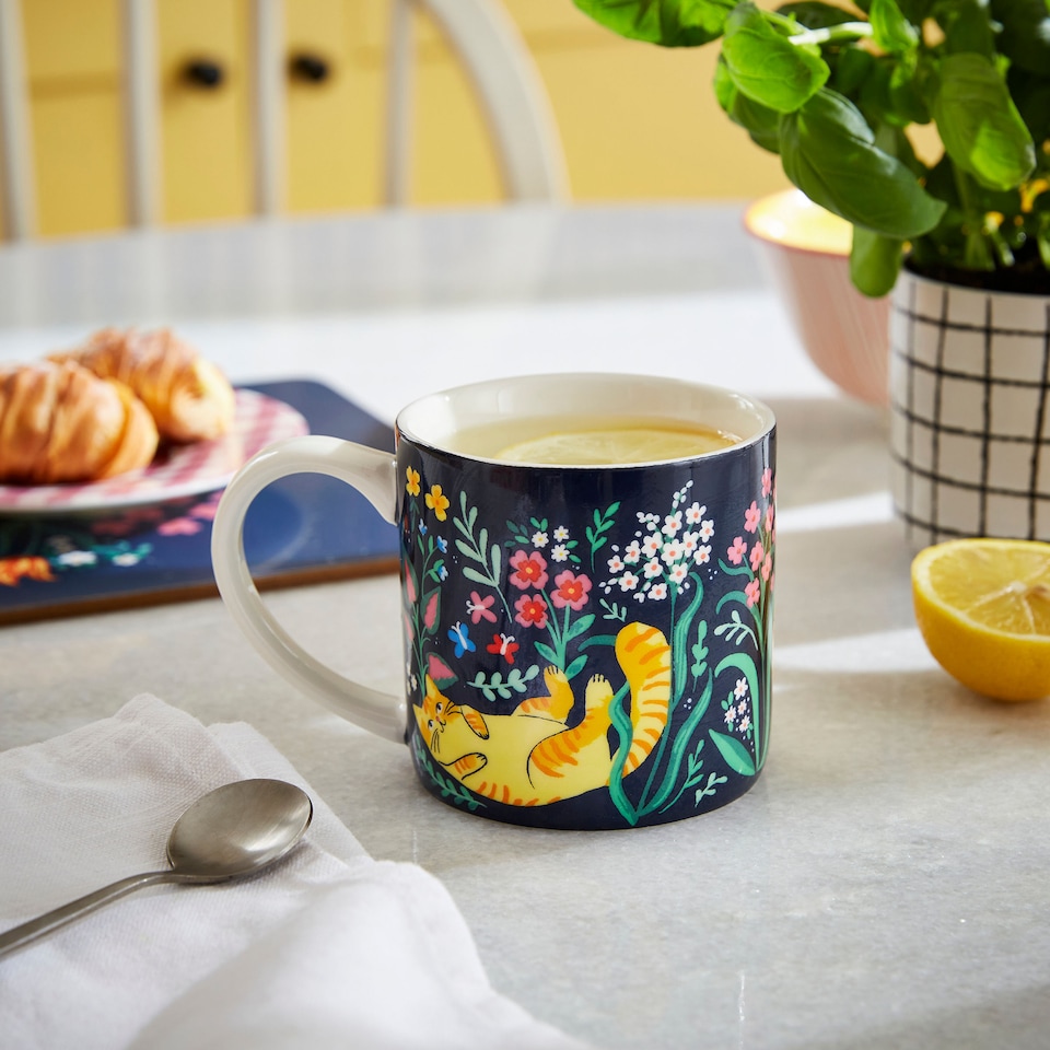image 1 of Ulster Weavers Marmalade Meadow Mug - New Bone China Navy