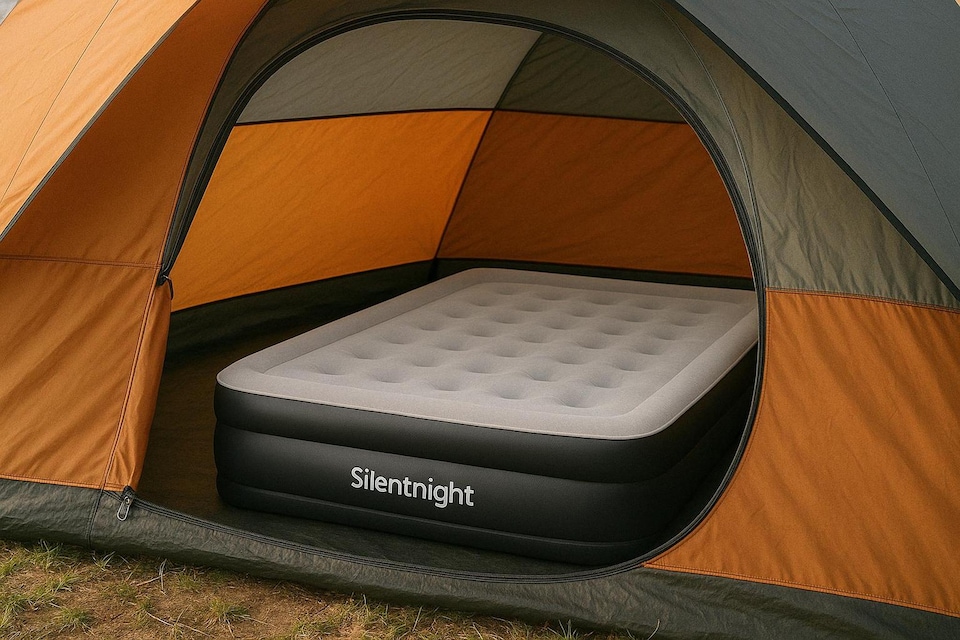 image 1 of Silentnight Deep Sleep Ultimate High-Rise Airbed, Black | Black | King