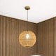 image 8 of CGC ARIBA Brown 35cm Round Rattan Weave Lampshade