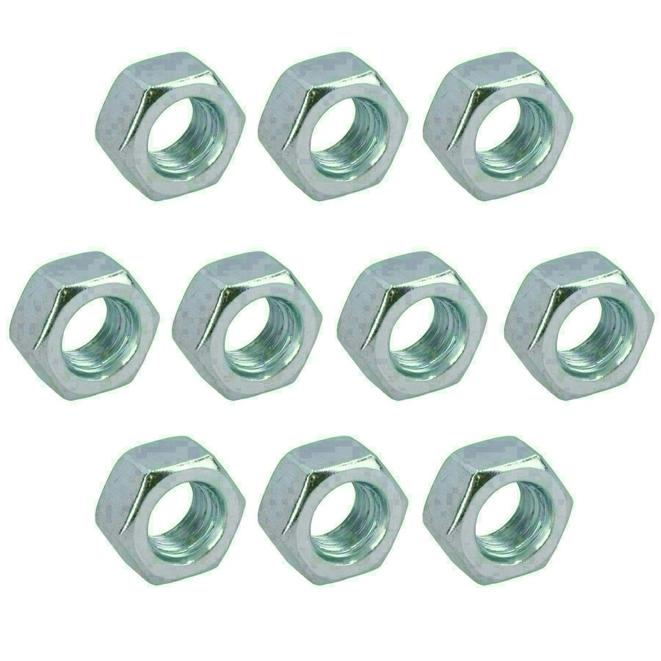 PATIKIL M18 X 1.5 Steel Hex Nuts, 10-Pack Zinc Plated Metric Fasteners For Lamps And DIY Projects