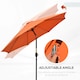 image 4 of Outsunny 2.6M Patio Umbrella Outdoor Sunshade Canopy w/ Tilt and Crank Orange
