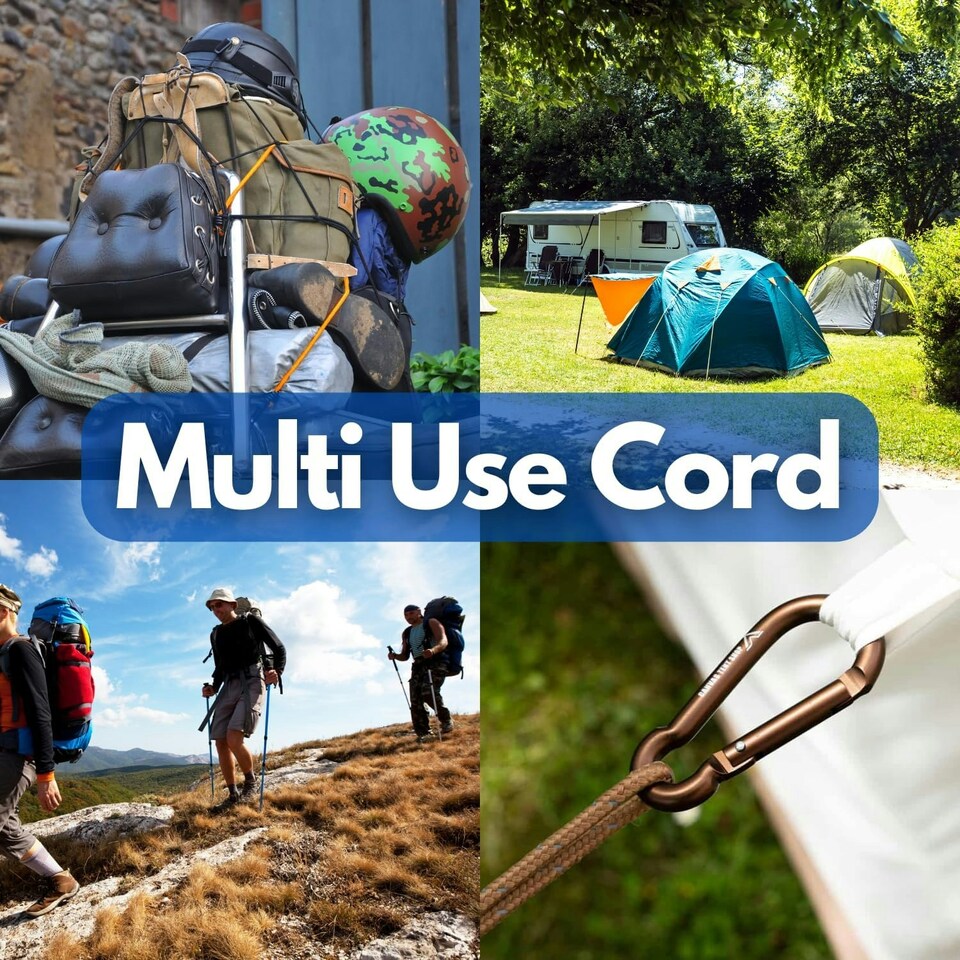 image 1 of Marco Paul Heavy Duty Bungee Cords With Carabiner Clips 60"
