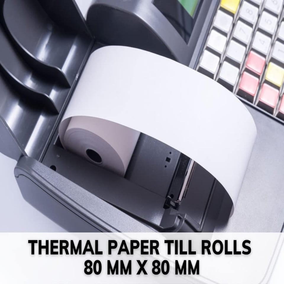 image 1 of Straame Pack of 40, 80x80mm Premium Thermal Till Rolls