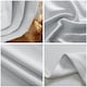 image 2 of Grey Eyelet Curtains - Thermal Blackout Curtains  - 66 x 72 Inch Drop - 2 Panel Grey
