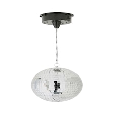 ValueLights Disco Ball Silver Ceiling Light Pendant | Silver