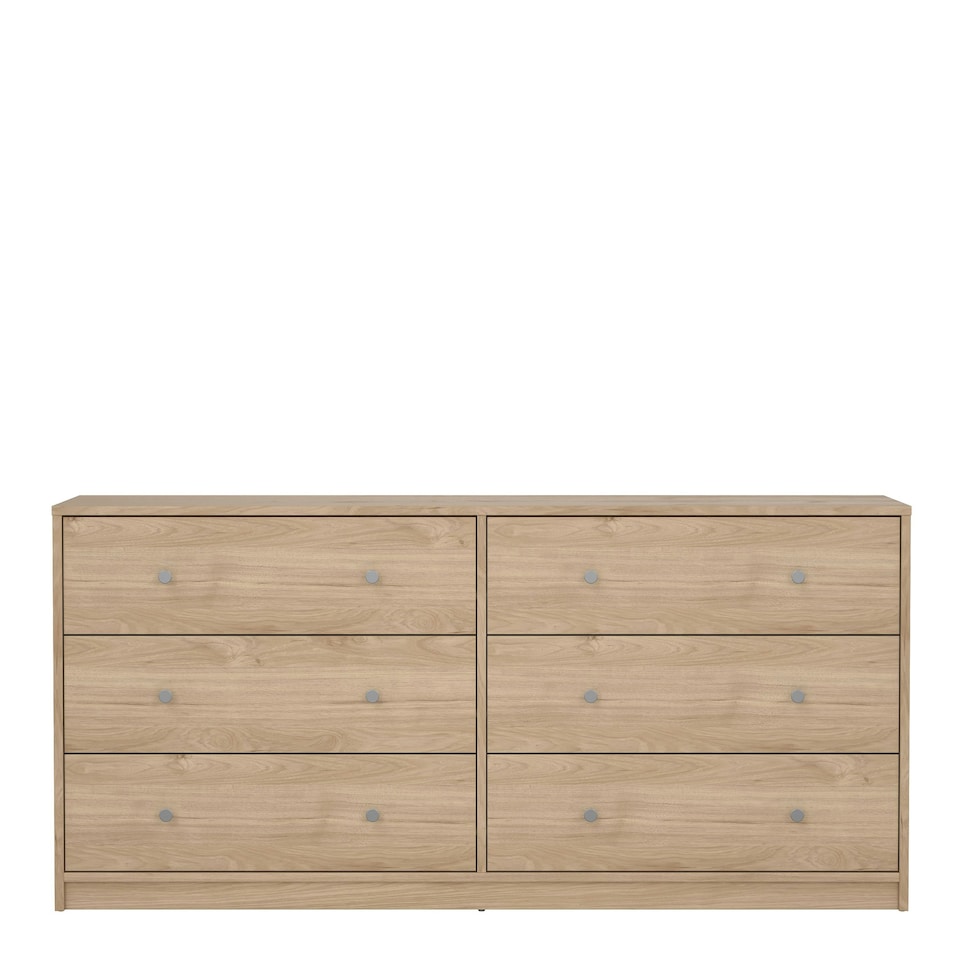 image 1 of May Chest of 6 Drawers (3+3) in Jackson Hickory Oak