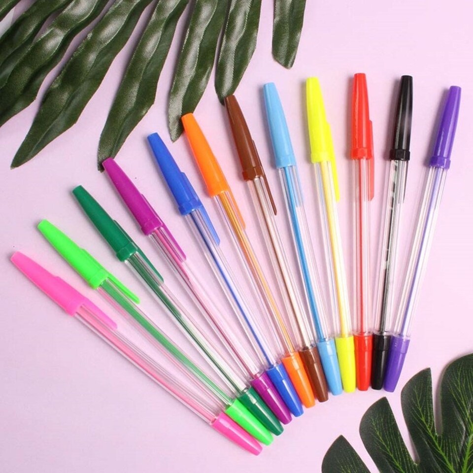 image 1 of Pack of 12 Multicoloured Ballpoint Pens