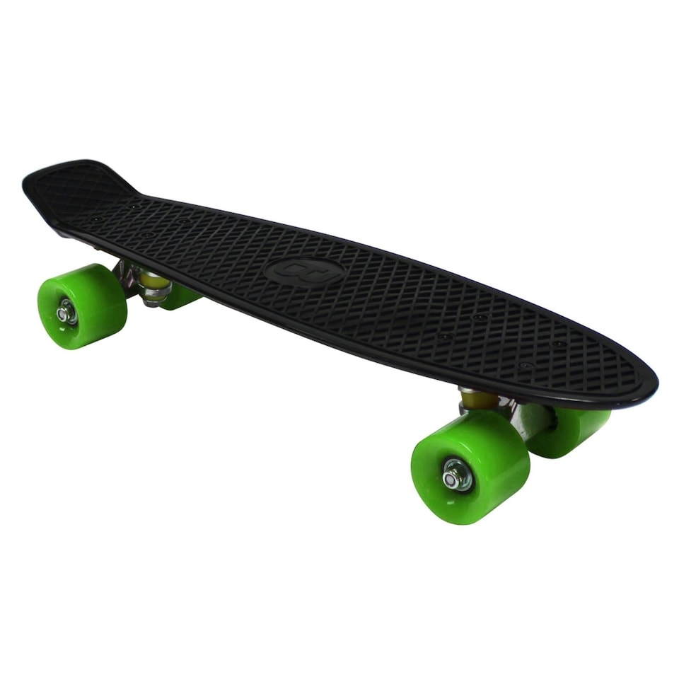 Charles Bentley 22in Skateboards Kids Retro Plastic Mini Cruiser - Black