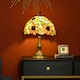 image 2 of HOMCOM Stained Glass Table Lamp, Handmade Antique Bedside Lamp