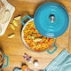 image 6 of Argon Tableware Shallow Casserole Dish - Cast Iron Enameled Dutch Oven - Self-Basting Lid - Hob to Oven - 2.3 Litre | Blue | Teal Ombre | 2